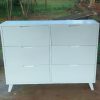 Drawer konsul 6 laci duco tempat penyimpanan finishing putih duco