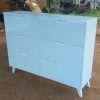 Drawer konsul 6 laci duco tempat penyimpanan finishing putih duco