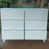 Drawer konsul 6 laci duco tempat penyimpanan finishing putih duco