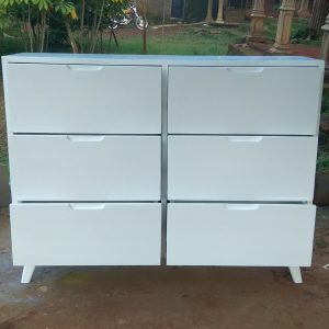 Drawer konsul 6 laci duco tempat penyimpanan finishing putih duco