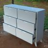 Drawer konsul 6 laci duco tempat penyimpanan finishing putih duco