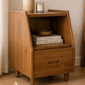 Nakas Bedside 1 Laci Minimalis Kayu Jati