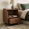 Nakas Bedside 1 Laci Minimalis Kayu Jati