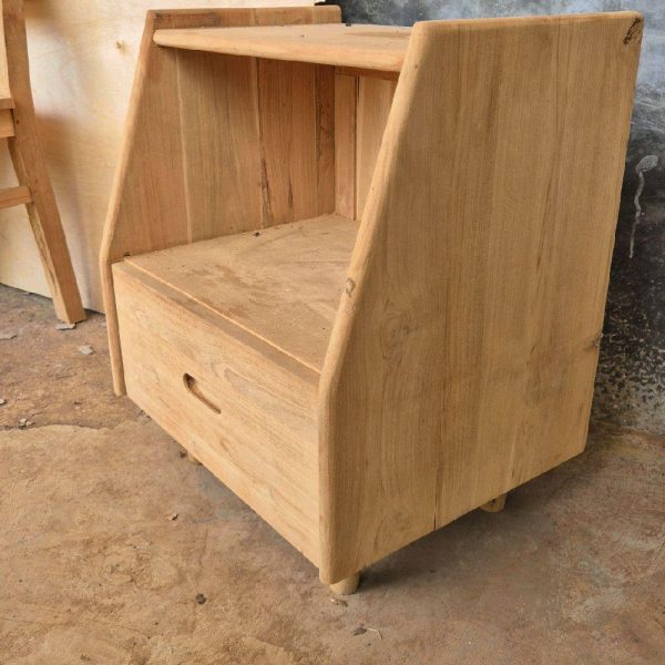 Nakas Bedside 1 Laci Minimalis Kayu Jati