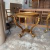 Rangka Meja Round Table Meja Foyer Kaki Lengkung 3 Kaki Finishing Gold Antik2 Rangka Meja Round Table Meja Foyer Kaki Lengkung 3 Kaki Finishing Gold Antik