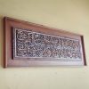 kaligrafi sholawat nariyah ukuran 150x60cm bahan kayu jati