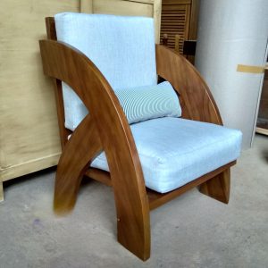 Kursi sofa 1 dudukan modern exclusive kayu jati bahan tebal maksimal
