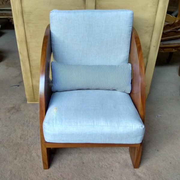 Kursi sofa 1 dudukan modern exclusive kayu jati bahan tebal maksimal