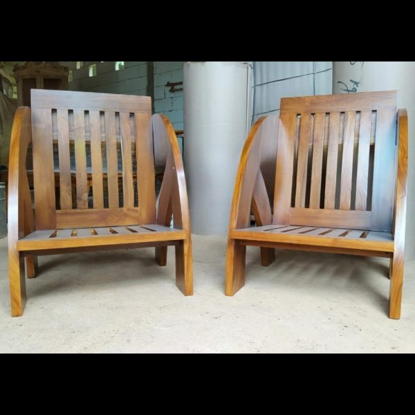 Kursi sofa 1 dudukan modern exclusive kayu jati bahan tebal maksimal