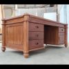 Meja kantor kayu jati model laci, meja direktur, meja manager