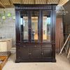 Almari Pajangan 3 Pintu Modern Minimalis Kayu Jati 