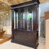 Almari Pajangan 3 Pintu Modern Minimalis Kayu Jati 