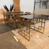 Nesting Table Rangka Stainless Gold  Elegan dan Modern 