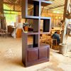 Rak Pajangan Jati Modern Minimalis  Partis sketsel 2 Pintu Kayu jati