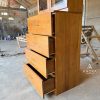 Rak buku lemari buku Kaca Plus Laci Minimalis Modern  Full Kayu Jati