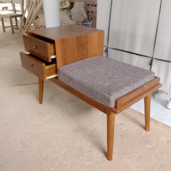 Sofa telepon, meja telepon minimalis sofa santai bangku kayu jati 3 Sofa telepon, meja telepon minimalis sofa santai bangku kayu jati