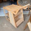 Troli Rotan Minimalis Modern Kayu Jati