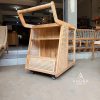 Troli Rotan Minimalis Modern Kayu Jati