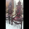 kursi raja kayu jati ukiran singa, bahan kayu jati 4 kursi raja kayu jati ukiran singa, bahan kayu jati