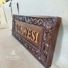 Papan Nama Ukir Kayu Jati bisa Custom Nama dan Ukuran