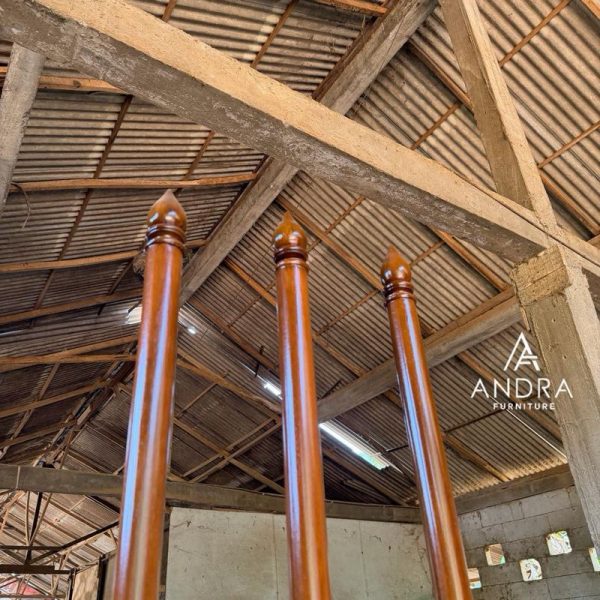 Tiang Bendera Kayu Jati Minimalis Andra Furniture