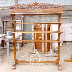 gawangan kain batik 8 tongkat kayu jati Furniture